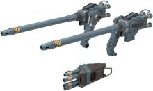 Kotobukiya HMM ZOIDS Zoids Customization Parts Gojulas Cannon Set, Total Length Approximately 360mm, 1/72 Scale Plastic Model
