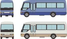 TOMYTEC The Bus Collection Mitsubishi Fuso Rosa Microbus 2-Piece Set Diorama Supplies 341680