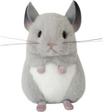 Yoshitoku Plush Toy - Riku's Friends - Chinchilla (Gray) 18.5cm 180222