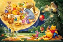 EPOCH 1000-piece jigsaw puzzle, Disney puzzle decoration collage, Winnie the Pooh - Moonlight Honey - (50 x 75 cm), 97-713s. Includes glue, spatula, and decoration stickers.