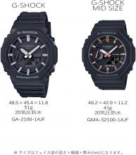 CASIO G-SHOCK GMA-S2100-1AJF Men's Black
