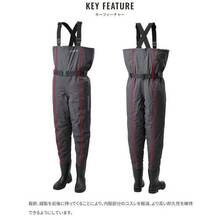 Shimano DS4 Waders, Chest High, Radial, Size M, Charcoal, FF-042X (o)